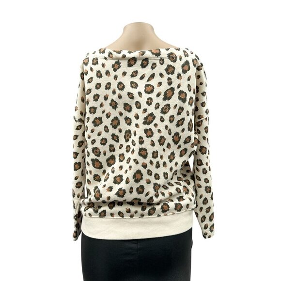 J.Crew Womens Sweater Boatneck Leopard Print Long Sleeve Pullover Cotton Small - Picture 2 of 10